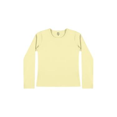 Imagem de Blusa Manga Longa Básica Feminina Elian Infantil, Amarelo, 16