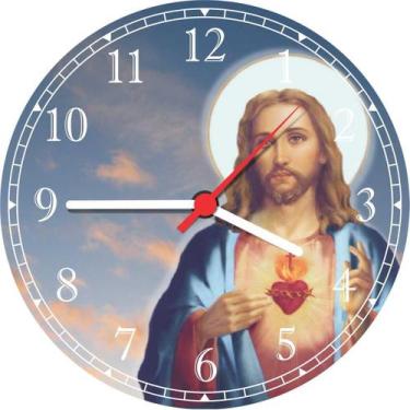 Imagem de Relógio De Parede Sagrado Coração De Jesus - Vital Quadros