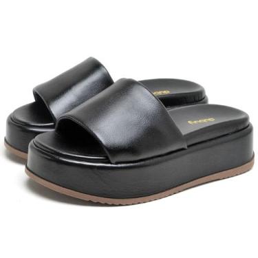 Imagem de Papete Chinela Tamanco Feminino DUBUY 2062FG, 37, Preto, Feminino