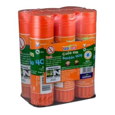Imagem de Cola Bastão 40g Pacote com 6 Unidades Leo & Leo, Pacote com 6 unidades