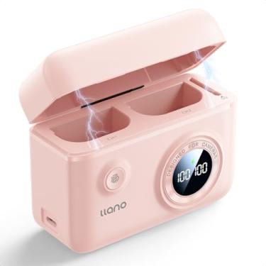 Imagem de llano Bateria de câmera LP-E6NH LP-E6P 18W carregador rápido duplo USB C, compatível com Canon EOS R5, R6 Mark II, 5D 6D 7D Mark II III IV, 60D, 70D, 80D, tela digital inteligente, capa de encaixe