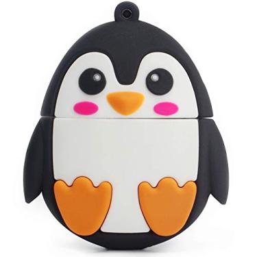 Imagem de LEIZHAN Pendrive de polegar com personagem de pen drive USB fofo para crianças estudantes (32 GB, pinguim)