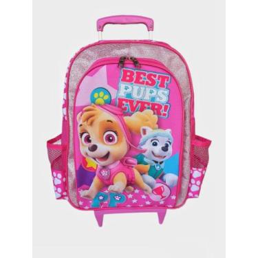 Imagem de Mochila De rodinhas Mochilete Unicórnio infantil escolar meninas brilh