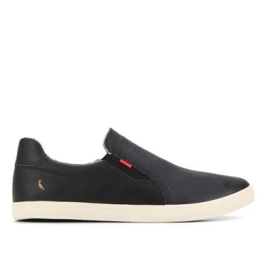 Imagem de Tênis Slip On Couro Reserva Lapa Masculino - Preto, 40, Preto