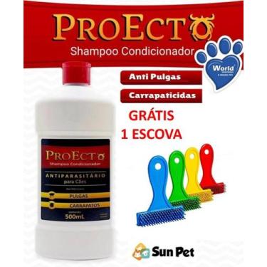 Imagem de Shampoo e Condicionador Pet Proecto 500ml Anti Pulgas e Carrapatos