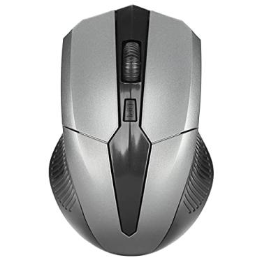 Imagem de Mouse de computador, USB 2.4G, portátil, fino, sem fio, menos ruído para laptop, mouse óptico para notebook, tablet, PC, 800 1200 1600DPI (cinza)
