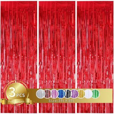 Imagem de Pano de fundo Party Streamers TONIFUL Red Door, 3 unidades (3 m x 2,5 m)