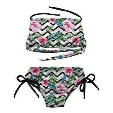 Imagem de Biquini Infantil Florido Cropped Lançamento (Infantil) - Red Route, 2,