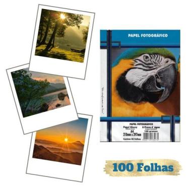 Imagem de Kit 100 Folhas Papel Fotográfico Glossy - Masterprint