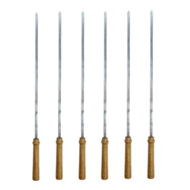 Imagem de Kit 6 Espetos Simples Para Churrasco 44cm Idea