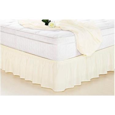 Imagem de Saia Ajustável Para Cama Box Casal Padrão Renata Palha - Enxovais Aqua