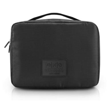 Imagem de Necessaire de Viagem Estampa Lisa Jacki Design Preto