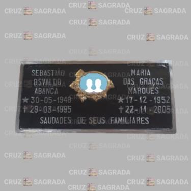 Imagem de Placa em Alumínio Túmulo Jazigo Lápide Cemitério com Foto Junção para 