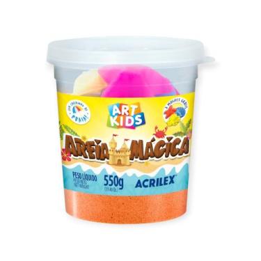 Imagem de Areia Magica Cinetica 550g Laranja Acrilex Art Kids