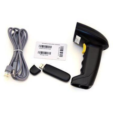 Imagem de Leitor Scanner Código Barra Laser Sem Fio Wireless USB - BCS, preto