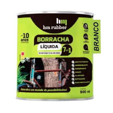 Imagem de  Borracha Líquida 7 em 1 Branco Hm Rubber 900ml Lata Direto na Ferruge