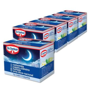 Imagem de 5 Caixas Chá Dr Oetker Camomila Cidreira Hortelã Erva-Doce - Dr. Oetke