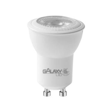 Imagem de Lampada led mini dicroica 4w branco quente 3000k bivolt gu10 - galaxy 