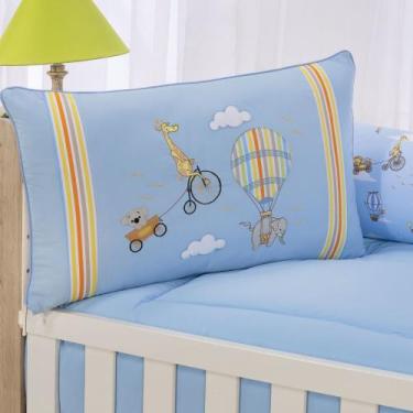 Imagem de Kit enxoval para berço bebê céu encantado azul menino luxo - MEDINA CO