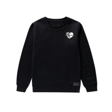 Imagem de Blusão Moletom Infantil Batimentos Personalizado sem Capuz gola Redond