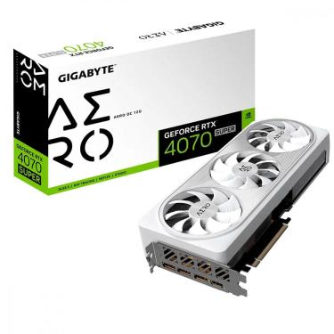 Imagem de Placa de Vídeo Gigabyte GeForce RTX 4070 Super Aero OC 12GB GDDR6X