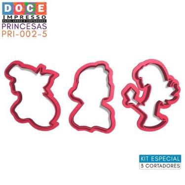 Imagem de Kit Cortadores Silhueta Princesas Branca de Neve e Alice 2pc DOCE IMPR