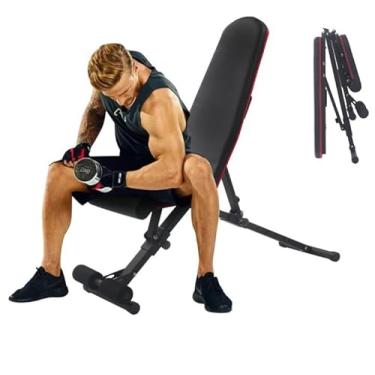 Imagem de Banco de peso, banco de treino multiuso ajustável, capacidade de carga de 362 kg, supino para exercícios de corpo inteiro para casa, academia, exercícios com halteres