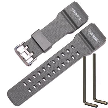 Imagem de Correia de resina de reposição MCXGL para Casio GShock lammaster GG1000 GWG100 GSG100, Cinza