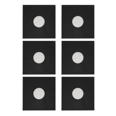 Imagem de Jaquetas de Papel Kraft para Registros de 20 Unidades, Mangas Protetoras de Registro de Armazenamento de 12 Polegadas para LPs, Preto Fosco, Capas Em Branco para Personalização,