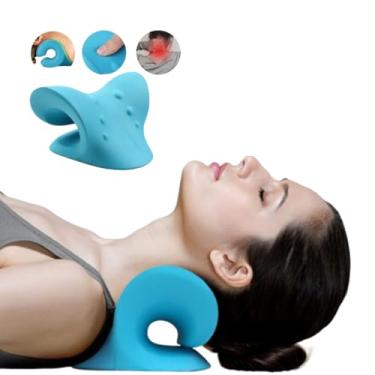 Imagem de Almofada Cervical Pescoço Coluna Ombro Encosto Maca Apoio De Cabeça Alongador Relaxador Encosto Alivio Dores Dispositivo Tração