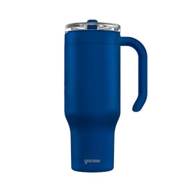 Imagem de Gocase Copo Térmico Modelo Life 880ml Aço Inox, Bebida Fria até 48h e Quente até 6h (Azul Marinho)