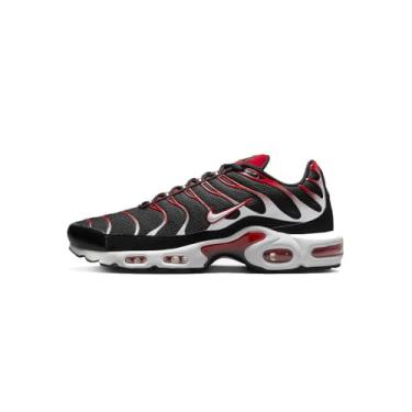 Imagem de Nike Tênis masculino Air Max Plus tamanho - preto/branco-vermelho universitário, Preto/branco/vermelho, 40