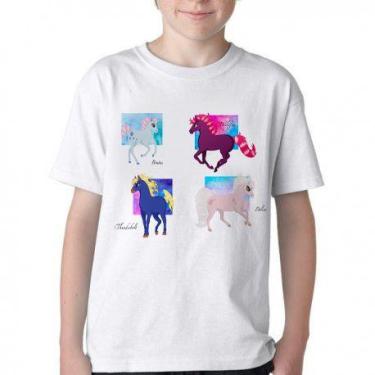 Imagem de Camiseta Infantil ou adulto 4 Cavalos de fogo Blusa Criança todos tama