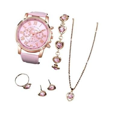 Imagem de Conjunto de 6 Relógios de Pulso Femininos - Quartzo Analógico com Puls