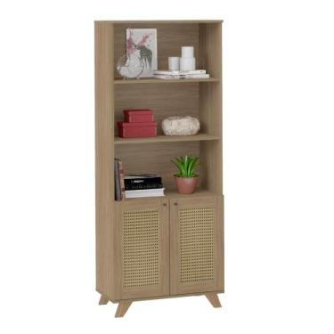 Imagem de Estante Para Livros 2 Portas Trama Carvalho Artely, Carvalho