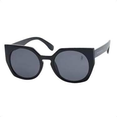 Imagem de Óculos de Sol Feminino com Proteção UV400, Moderno, Glamour, com Case (Preto)