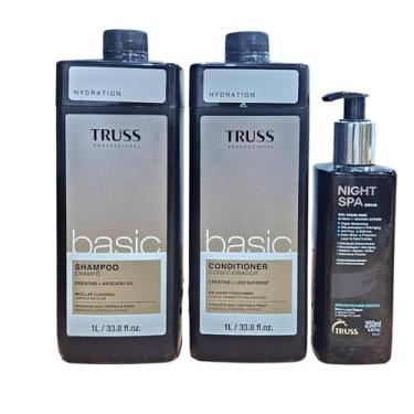 Imagem de Kit Truss Basic - Shampoo 1L + Condicionador 1L + Night Spa 250ml