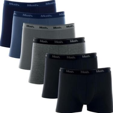 Imagem de  Kit Com 6 Cueca Mash Box Boxer Cotton Algodão Original Com Nota Fisca