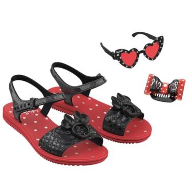 Imagem de Sandália Infantil Menina Grendene Kids Minnie Dress Like Vermelho 30