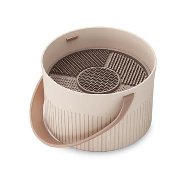 Imagem de Limpador de pincéis de maquiagem Beauty Blender Esponja de limpeza Tigela de limpeza/secagem/armazenamento Ferramenta 3 em 1 com alça type3