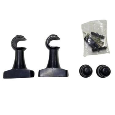 Imagem de Suporte Para Cortina Varão Simples Par Com Ponteira Reforçado 28mm - A