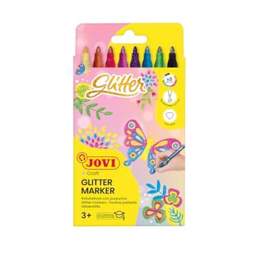 Imagem de Jovi Glitter Glitter Pencil Case, Pack of 8, Multi-Colour (1608G)