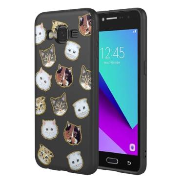 Imagem de KOARWVC Capa de telefone para Samsung Galaxy J2 Prime, capa para Samsung G532 SM-G530, design de padrão de gato, fina, protetora, macia, amortecedora, capa de telefone para Samsung J2 Prime, gato