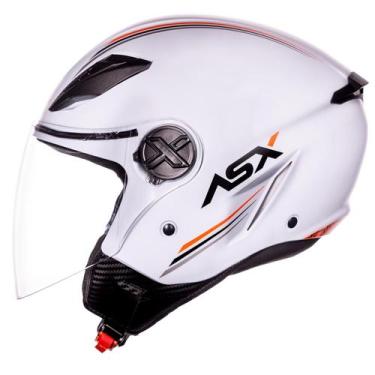 Imagem de Capacete Feminino Masculino Asx Aberto City Air Branco, Branco Brilho,