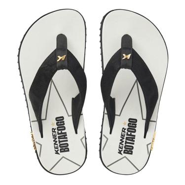 Imagem de Chinelo Kenner Kivah Line Botafogo Masculino - Branco e Preto