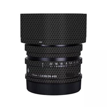 Imagem de Adesivo de lente de câmera antiarranhões para Sigma 45 mm F2.8 DG DN Apto para Sony Mount Camera Coat Wrap Película protetora de corpo Capa protetora 1:2.8 45 2.8 (preto matriz)