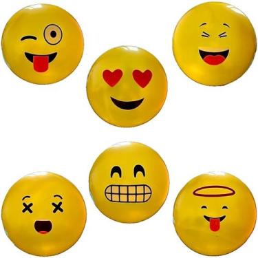 Imagem de 10 Bolas De Vinil Inflável Emoji Amarela Piscina Decoração E Festas - 