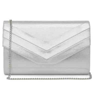 Imagem de Bolsa de noite feminina Dasein Formal Party Clutch Wedding Silver
