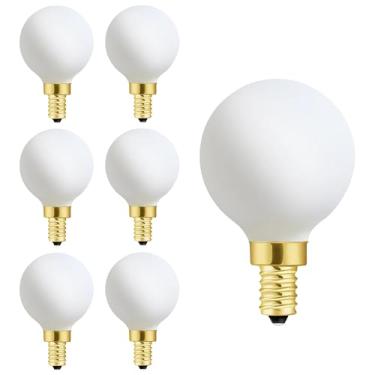 Imagem de XININSUN Lâmpada Globo Fosca G16.5, Lâmpada Candelabro Redonda E12 De 60 Watts, Lâmpadas De Lustre De 6 W, Lâmpada Led Candelabro Branca Leitosa, Regulável, 6 W 2700 K Branco Quente 600 Lm, Pacote C