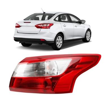 Imagem de Wahparts Luz traseira do lado direito do passageiro compatível com Ford Focus Sedan 2012-2014 FO2819151 Lâmpada de freio traseira P68077 FO2819151C DM5Z13404E FO2819151D FO2819151DSC